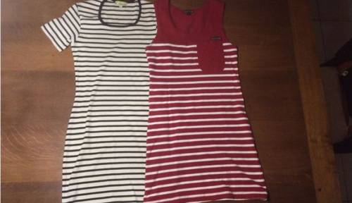 Vends 2 robes à rayures style marin taille 36/38
