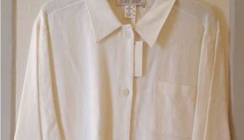 Veste neuve en lin blanc T48