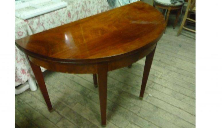 Vends table demi-lune en acajou, directoire