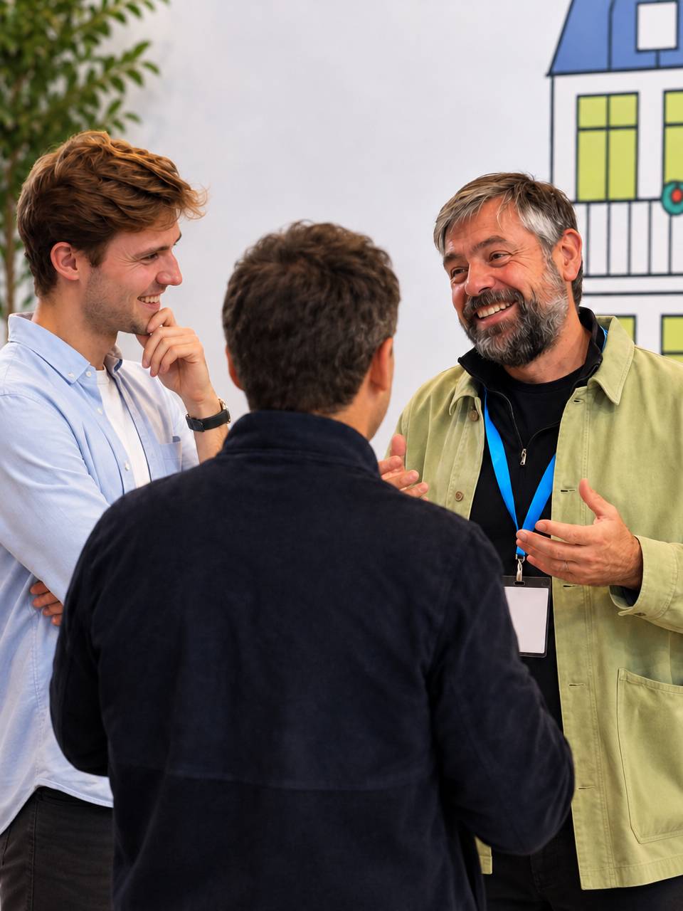 Conversation with real estate professionals at the RENT trade show