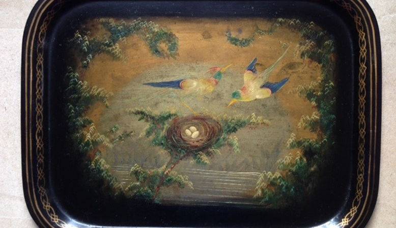 Plateau en tôle peinte Napoléon III