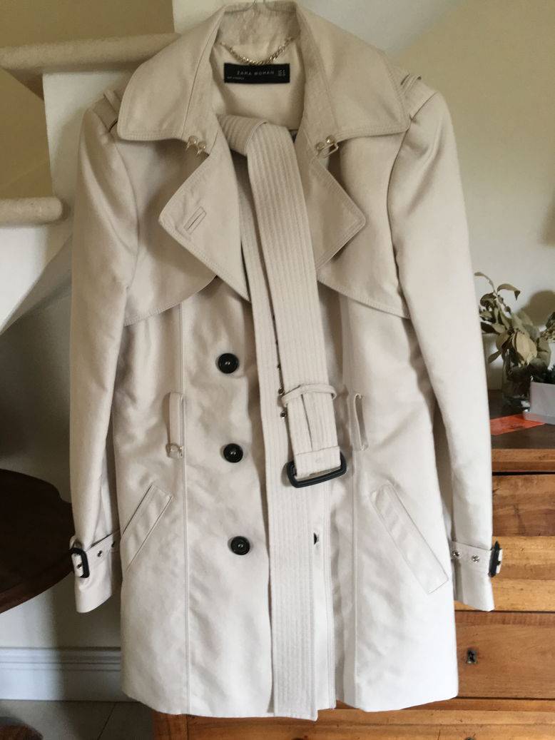 Trench Zara blanc cassé, taille M