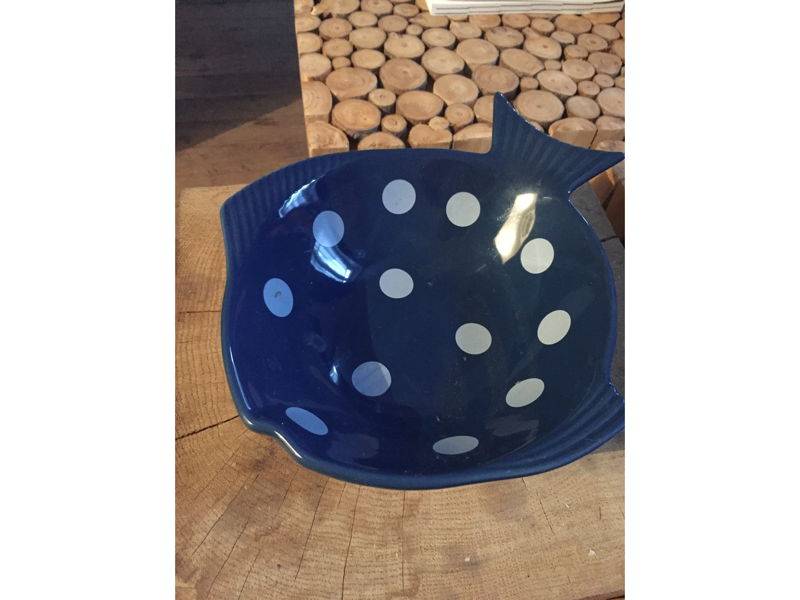 Vends plat forme poisson bleu à pois