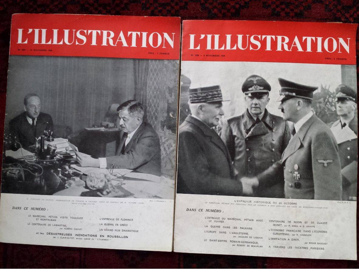 2 Revues L’Illustration Novembre 1940 Marechal Petain