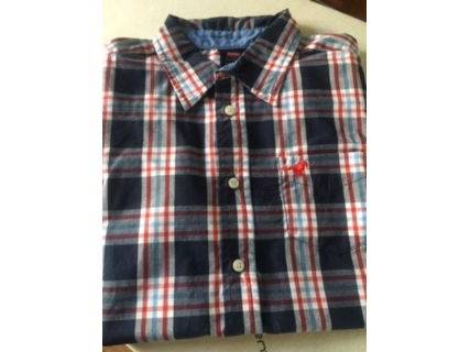Chemise à carreaux, MC, T. 10- 12 ans, TTBE
