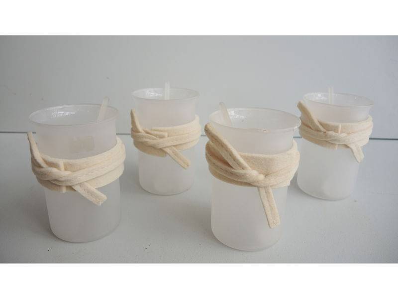 6 Tasses à Café en Verre et Feutre Design - NEUVES