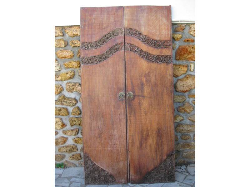 Je vends cette superbe porte indonésienne en teck massif