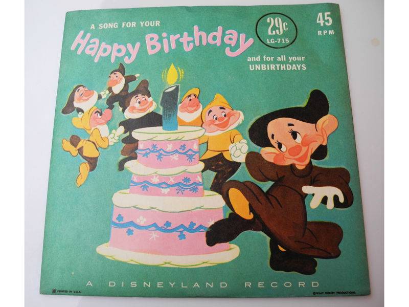 Vends Disque Vinyle 45 Tours DISNEYLAND - Happy Birthday