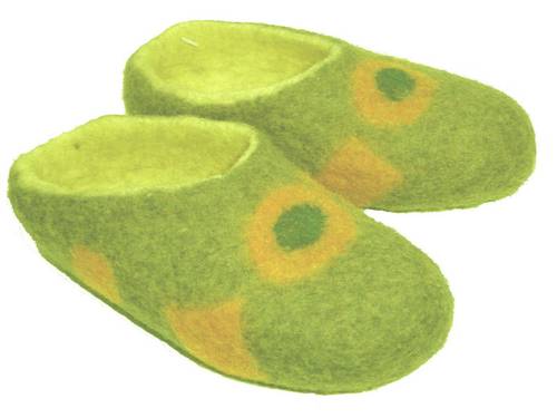 Chaussons Adulte T39 en Feutre Naturel du Kirghizstan NEUFS
