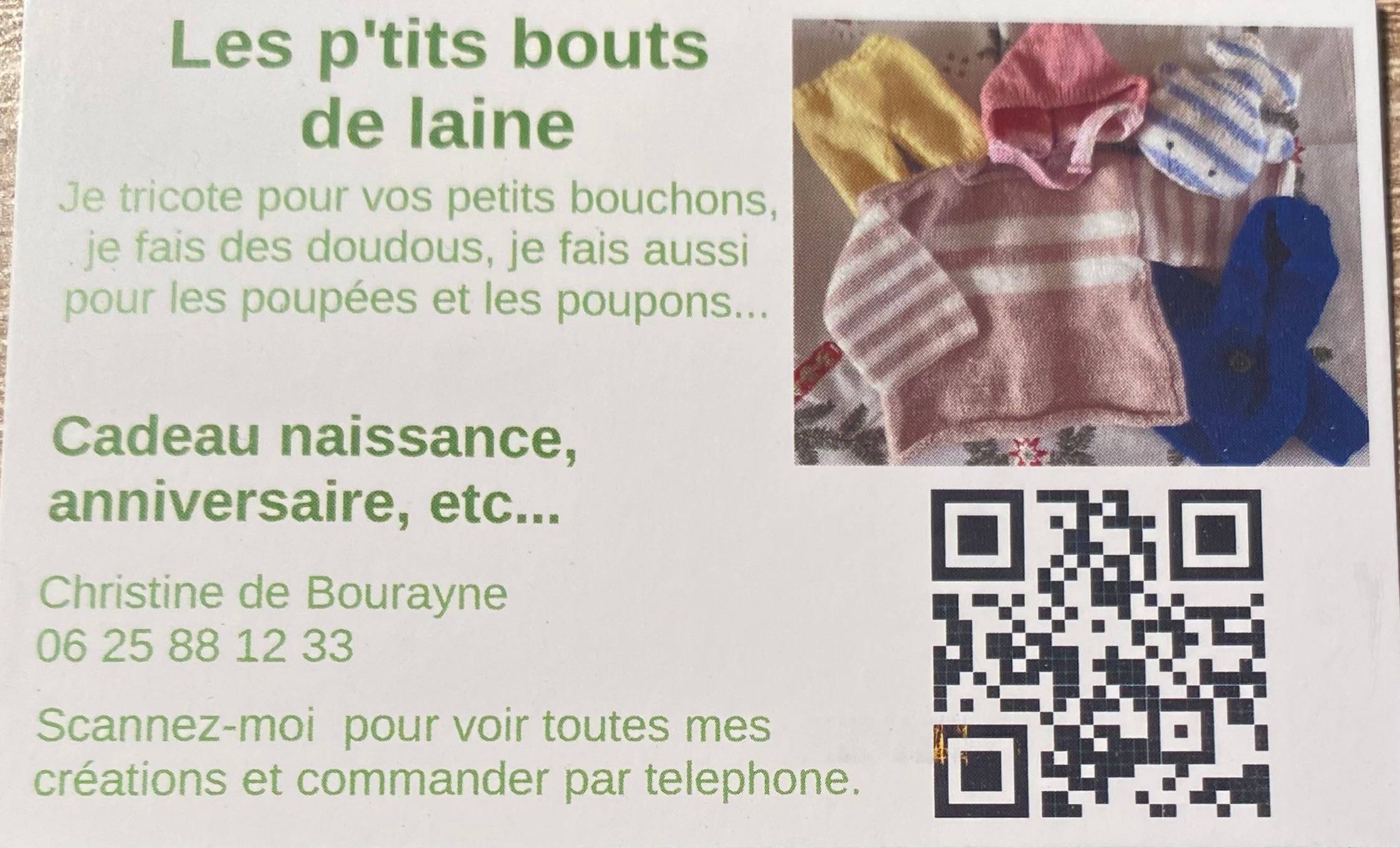 Layette fait main, taille bébé, enfants… Vêtements poupons, poupées…