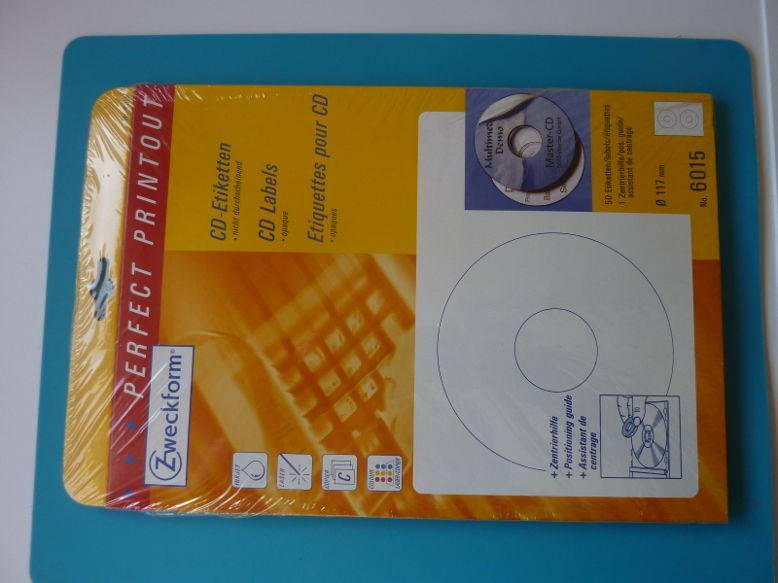 Boîte de 50 étiquettes pour CD et/ou DVD
