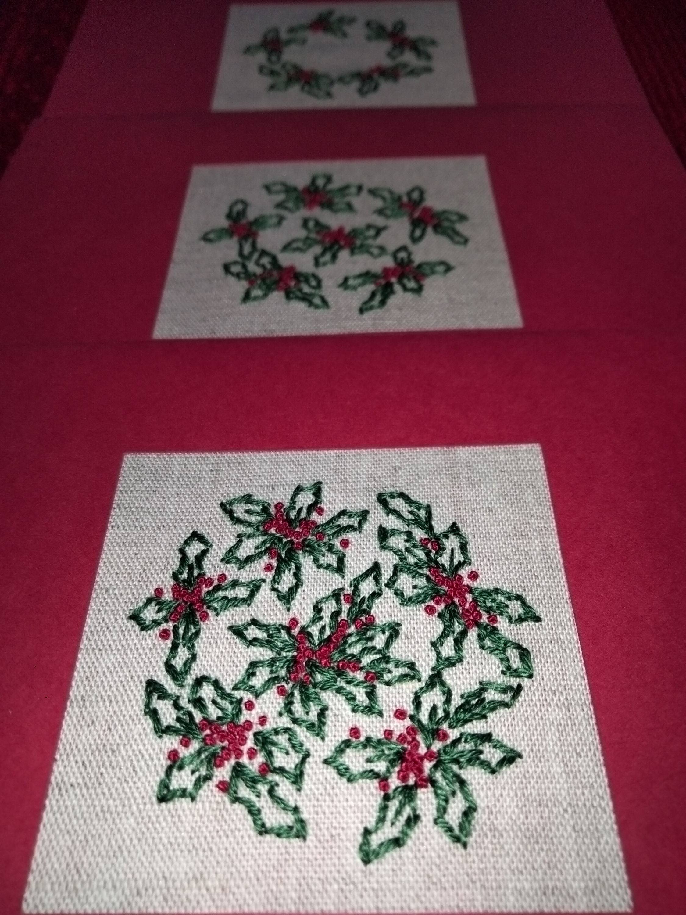 "Cartes brodées Noël"