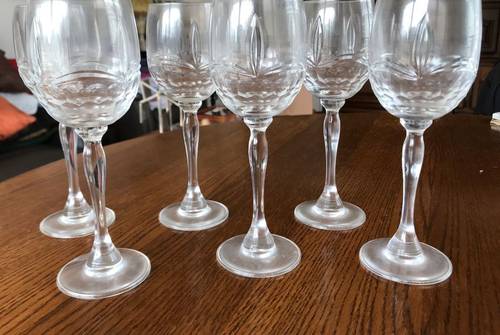 Lot de 6 verres à pied