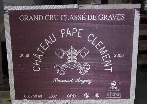 Ch PAPE CLEMENT 2008 - caisse de 6 bouteilles - conservation exceptionnelle