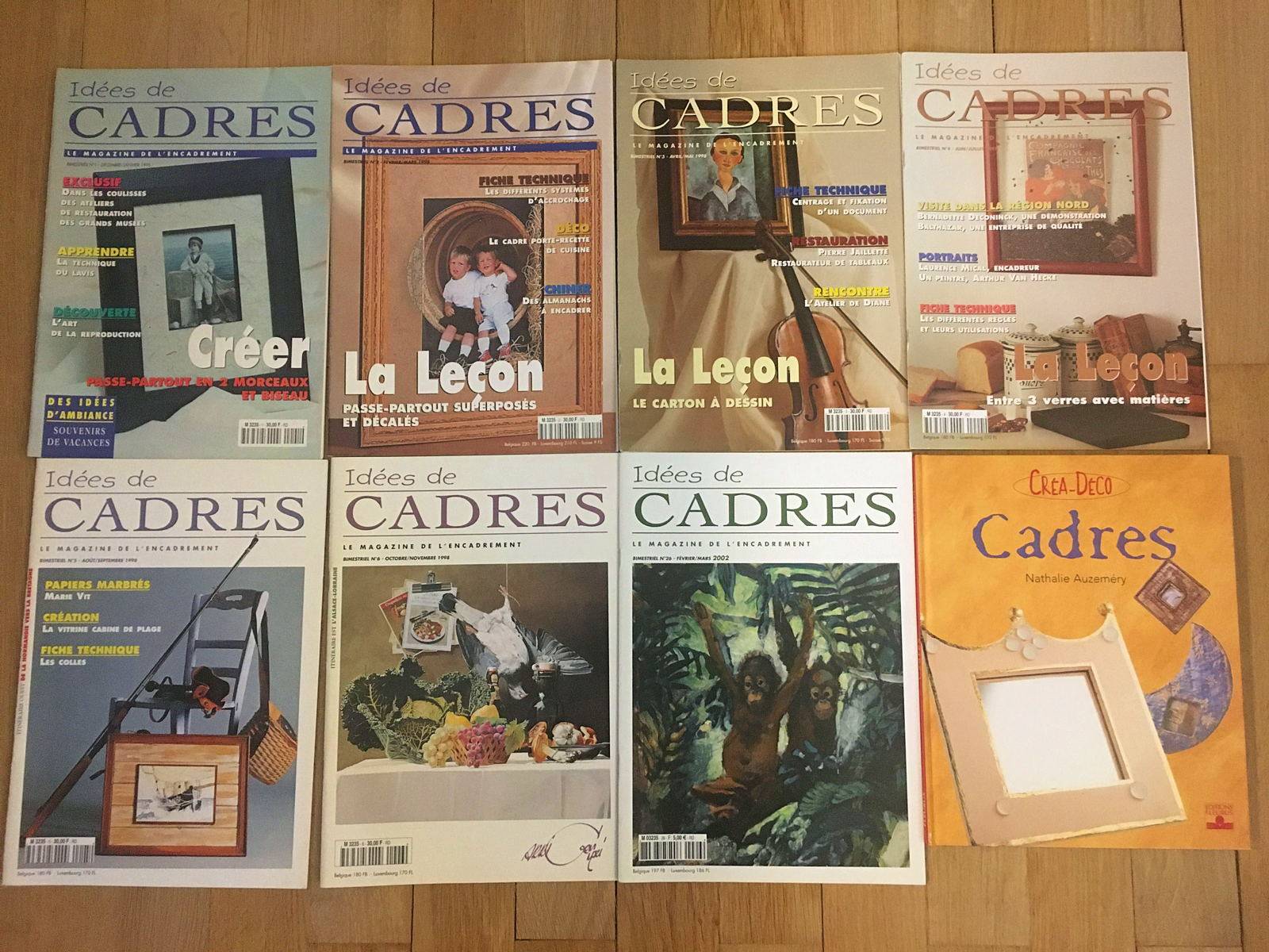 Vends 7 magazines idées de cadres + beau livre sur l’encadrement