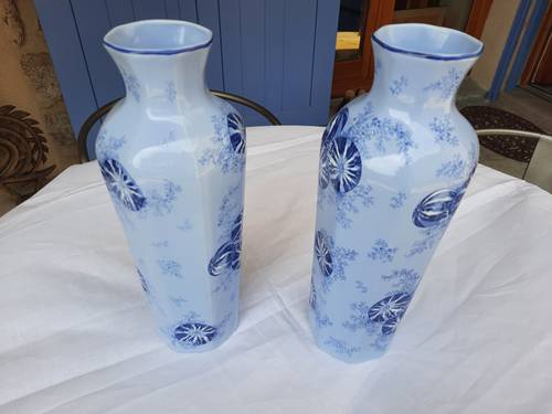 Paire de grands vases Fives Lille Art Nouveau