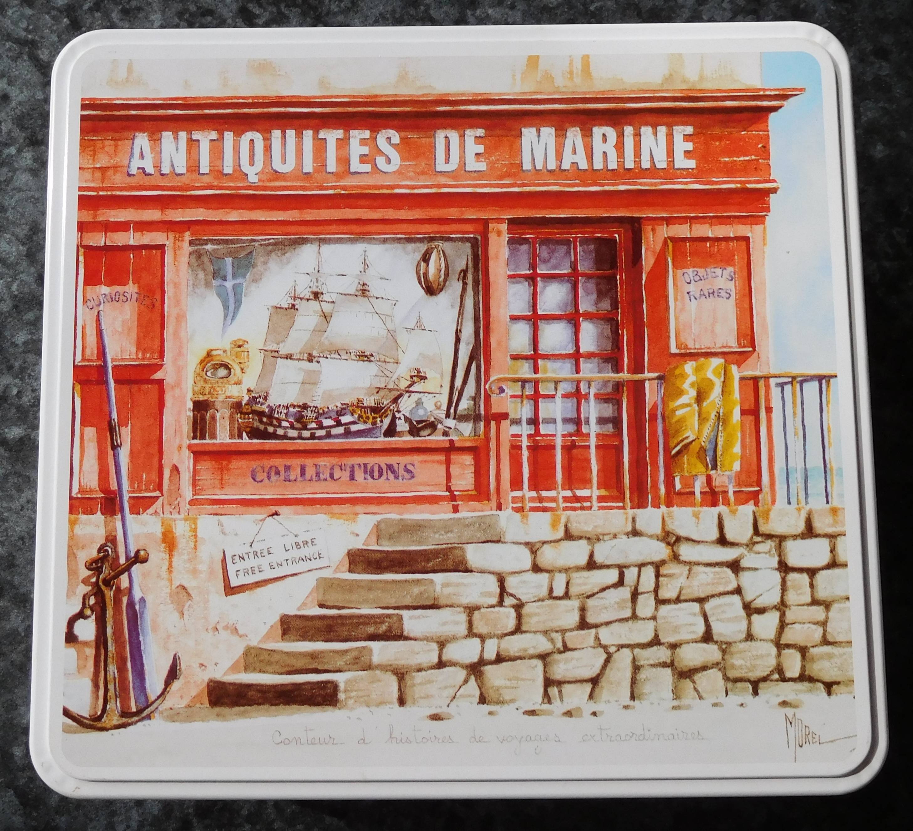 Boîte métal "Antiquités de marine"