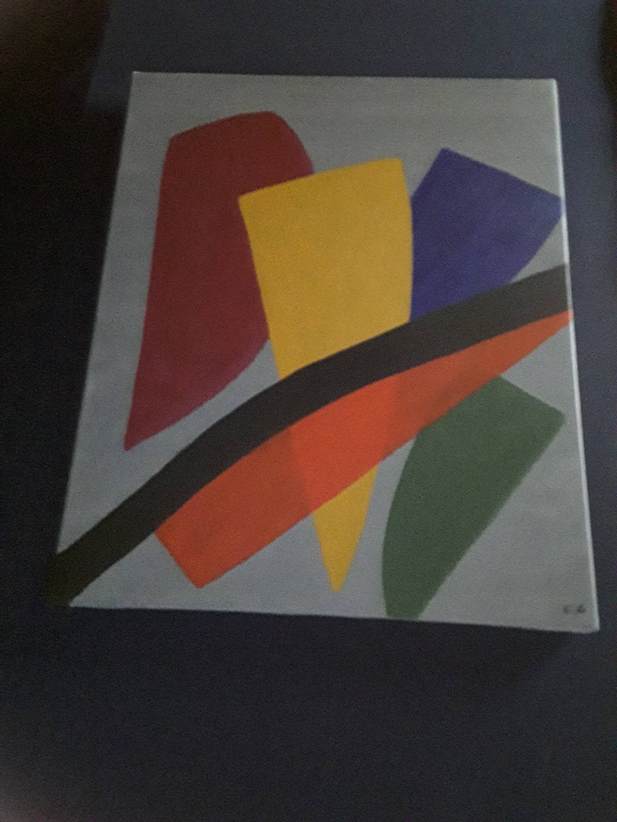 Tableau art abstrait acrylique