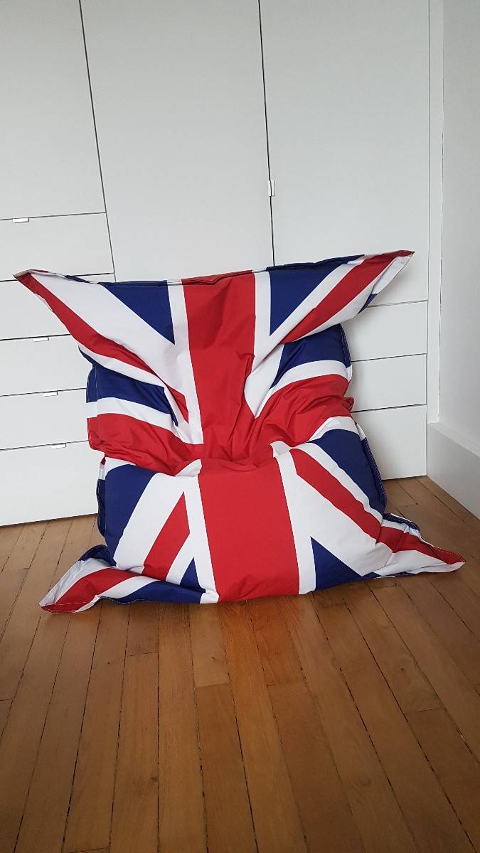 Pouf coussin drapeau anglais Made