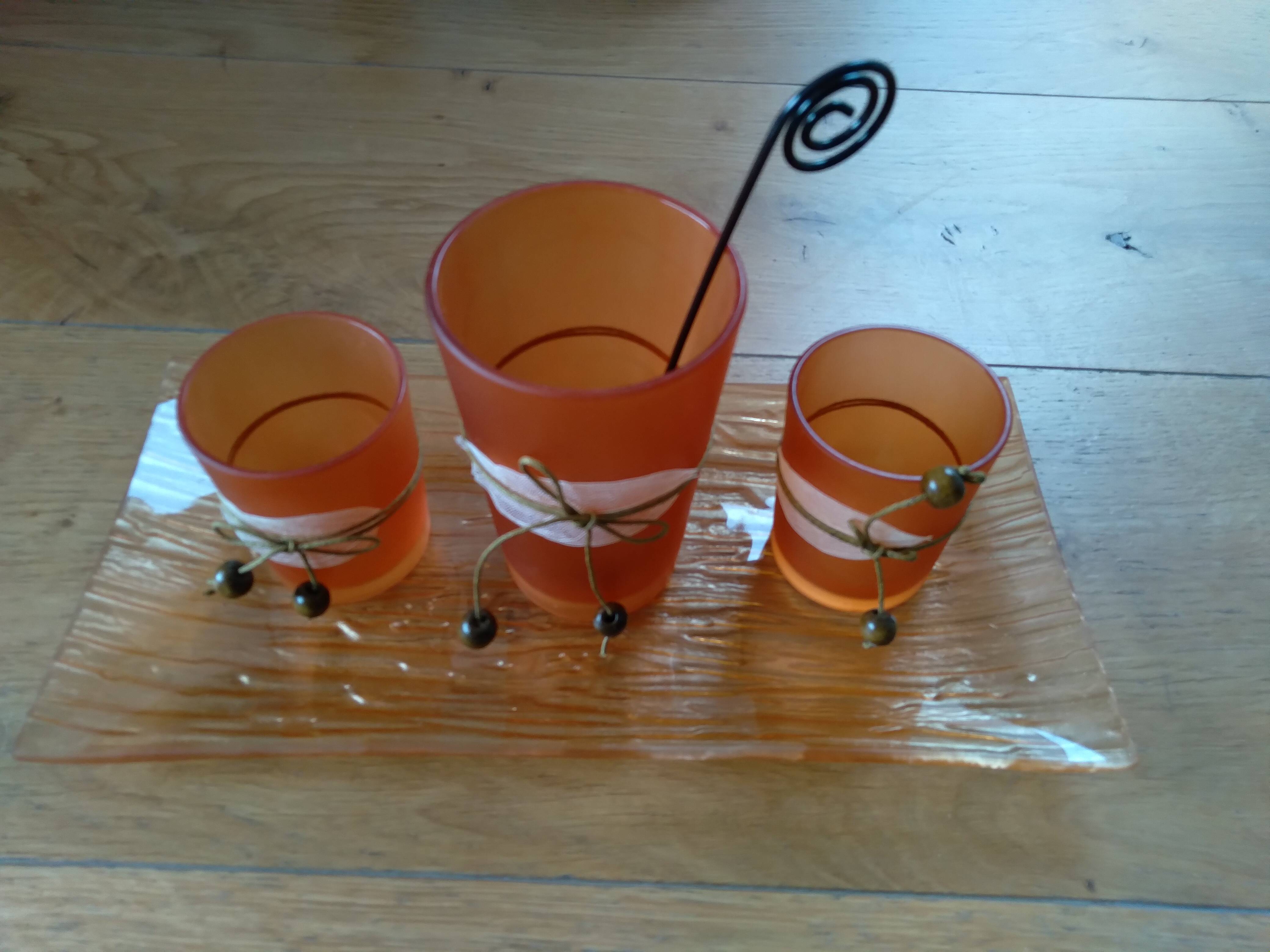Ensemble plateau/bougies