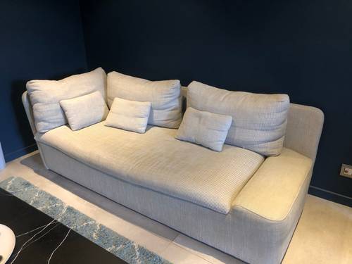 Vends canapé Habitat + pouf