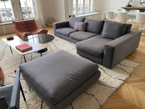 A vendre ensemble canapé/méridienne/pouf Minotti - Modèle Hamilton