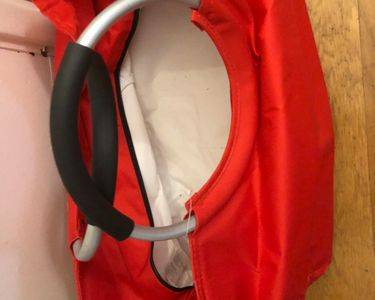 Sac en tissu rouge anse aluminium