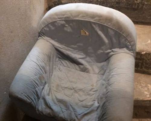 Fauteuil pour enfant en coton de couleur bleue