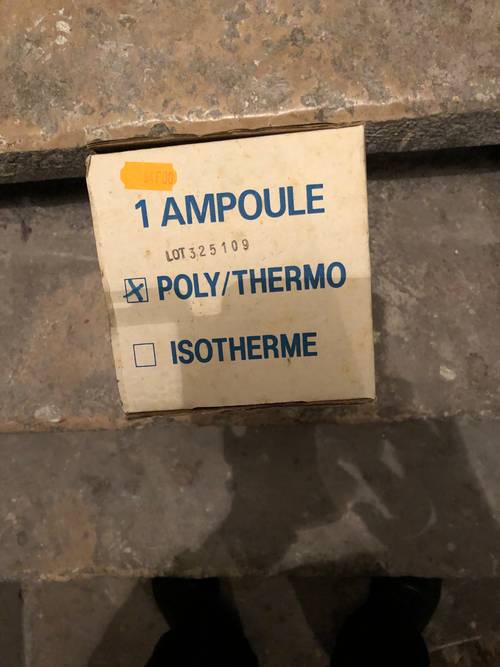 Ampoule poly thermo
