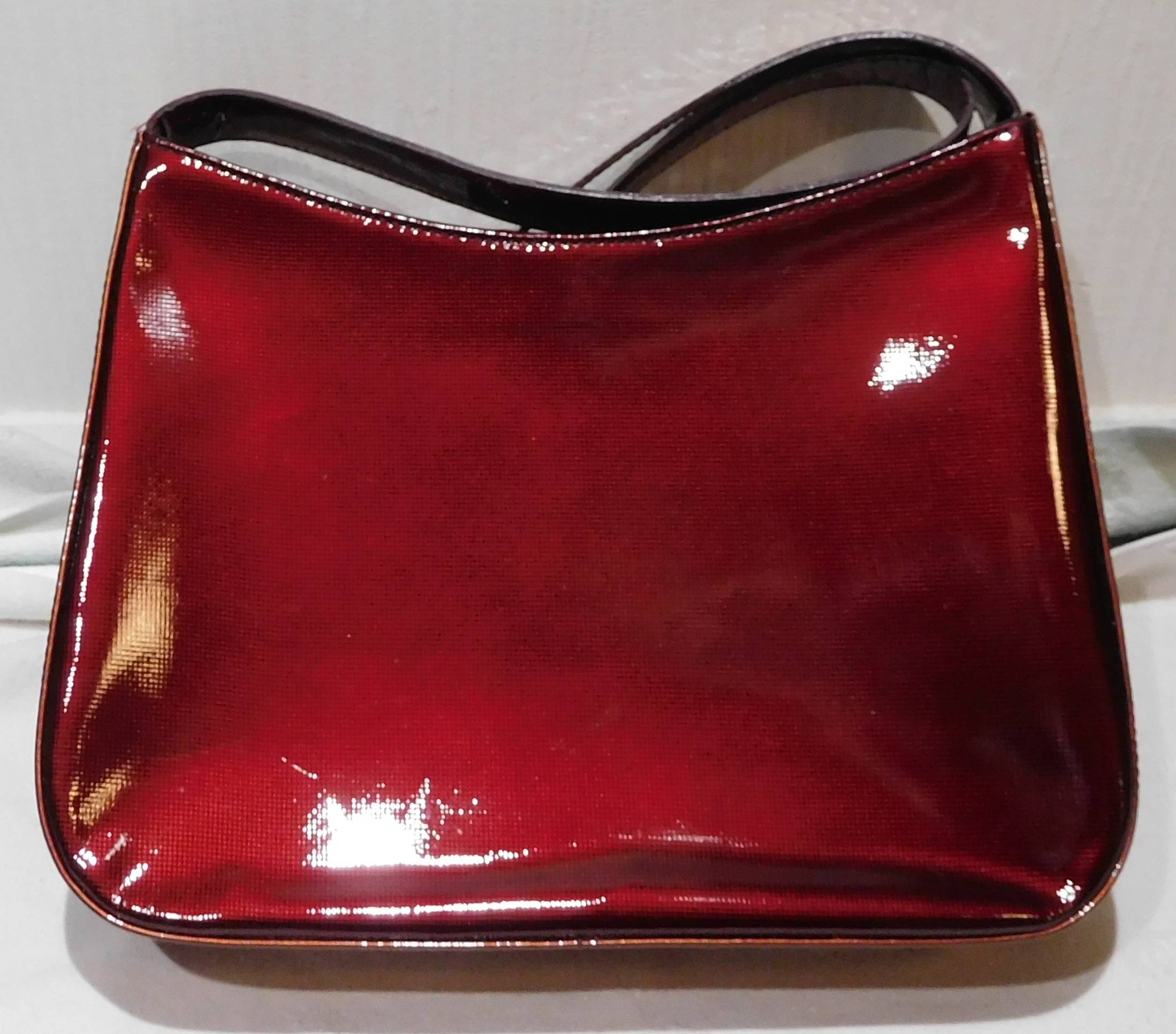 Sac verni bordeaux femme