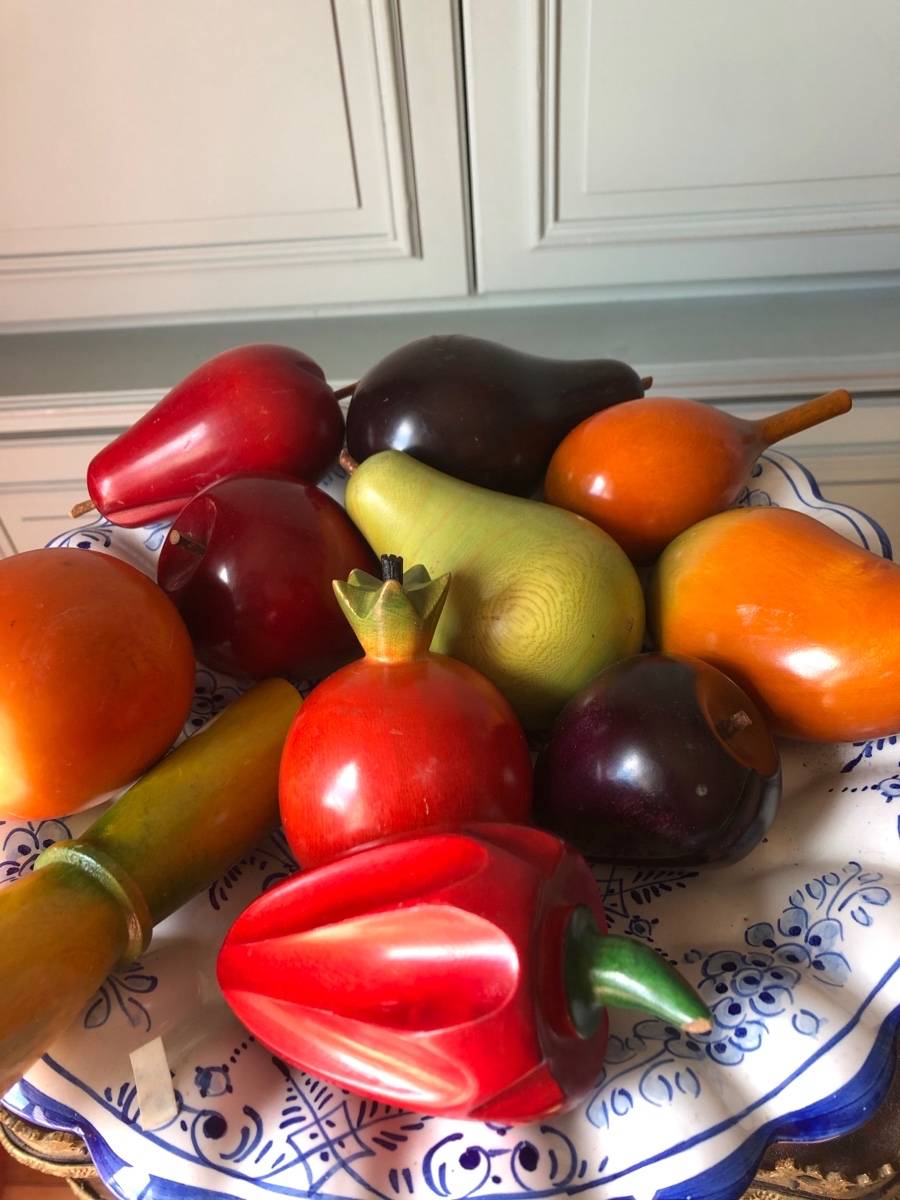 Fruits et légumes en bois
