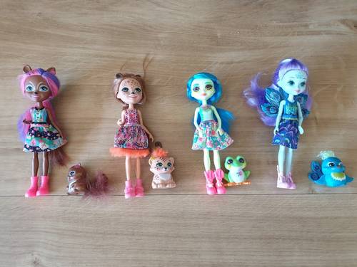 4 Enchantimals Mini-poupées et figurines animales
