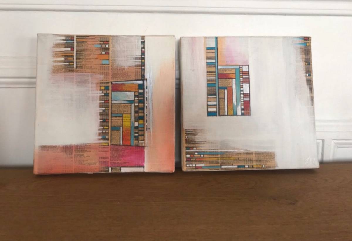 Deux tableaux « Annuaire » achetés en galerie