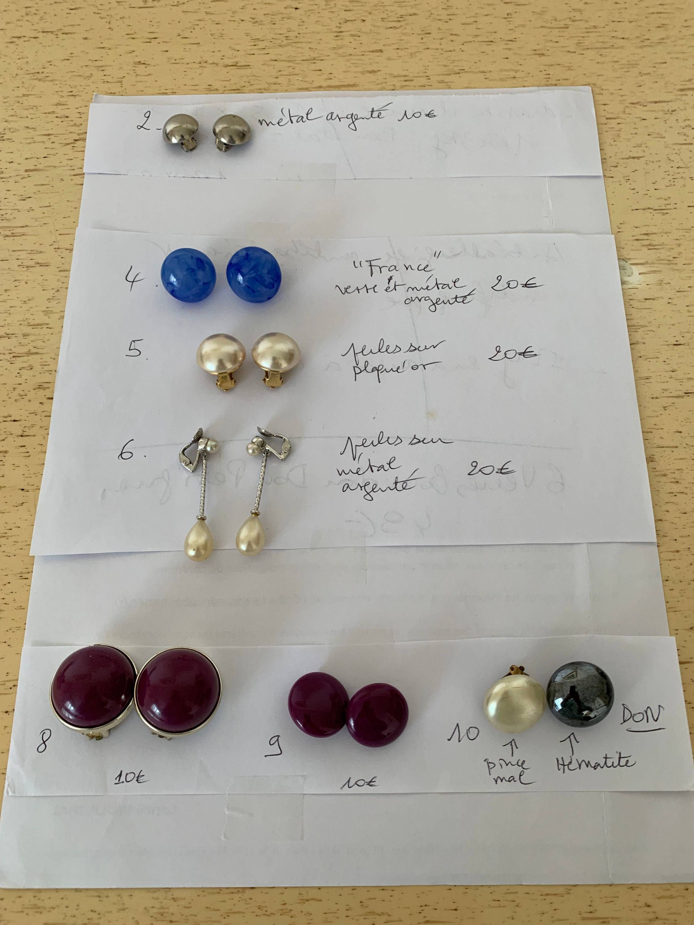 Vends bijoux fantaisie vintage
