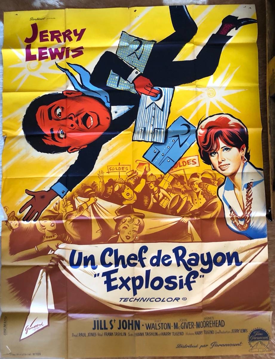 Affiche de cinéma originale « Un chef de rayon explosif  » 160x120