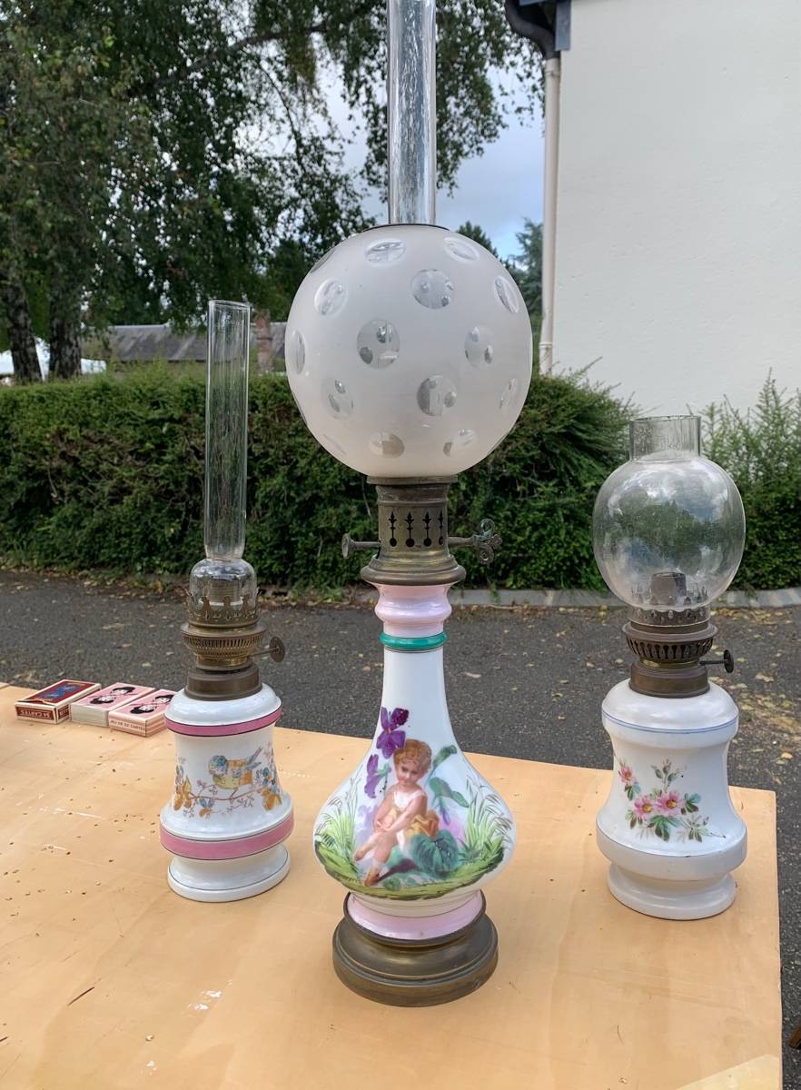 Vends 3 lampes à pétrole