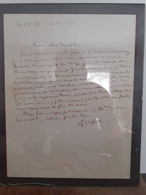 Lettre autographe de Louis Aragon