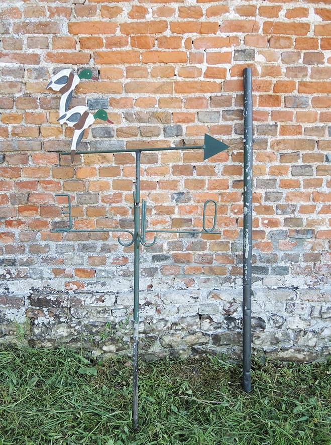 Ancienne Girouette en Métal : 2 Canards