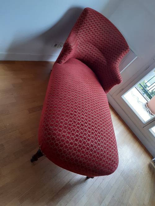 Vends méridienne époque Napoléon III assise traditionnelle en crin