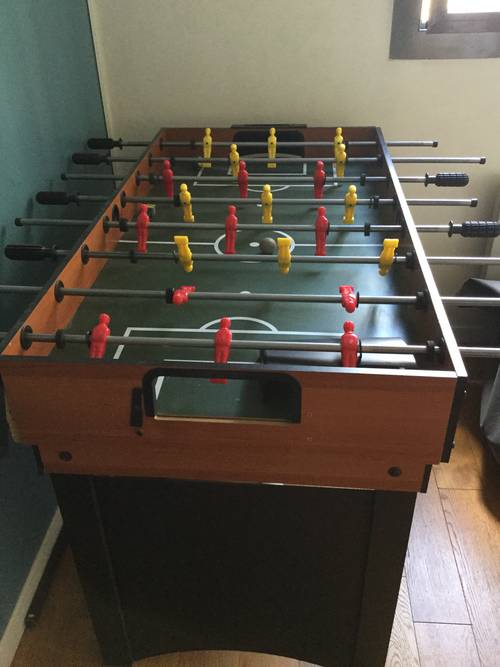 Table multi jeux baby foot, billard, Ping Pong, échec