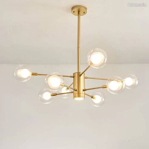 Vends plafonnier métal doré mat - design et contemporain - Neuf