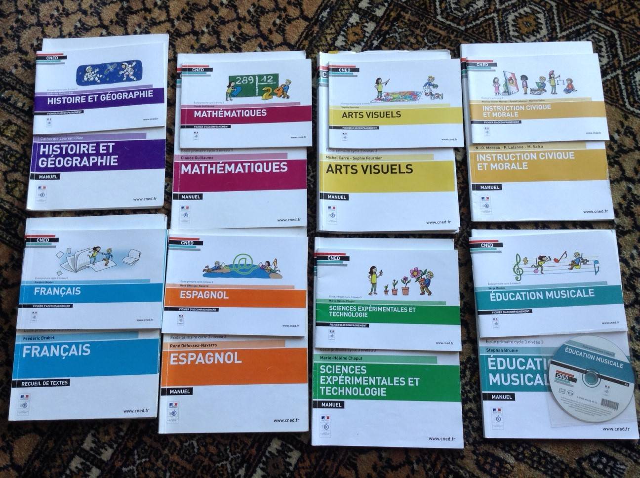 Manuels Cm2,  classe complète du Cned
