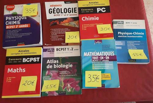 Vends livres bcpst 1 et 2