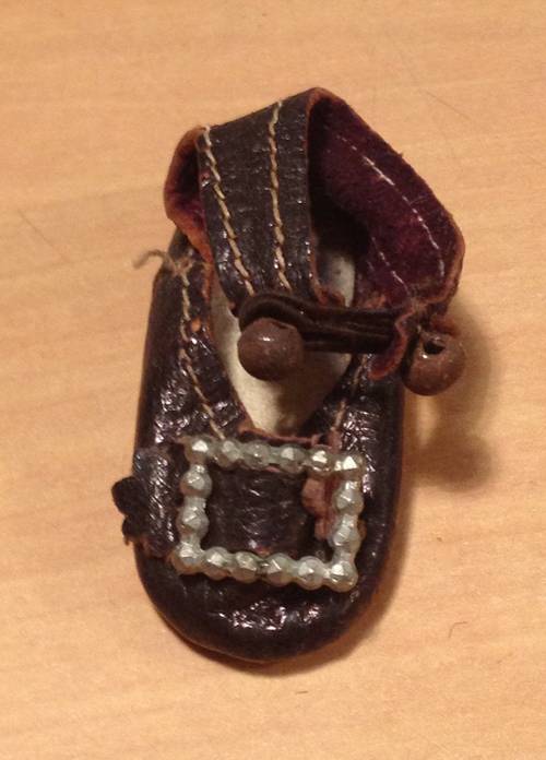 Petite chaussure de poupée ancienne - XIXème