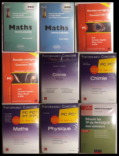 Livres de prépa, PCSI et PC