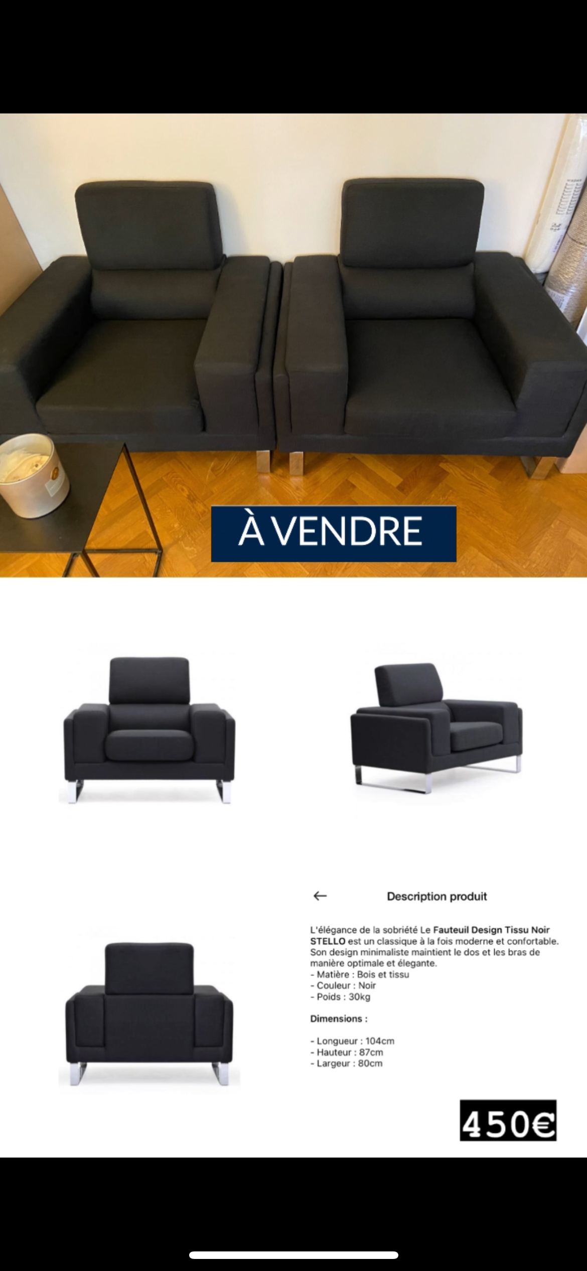2 fauteuils