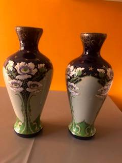 2 vases émaillés