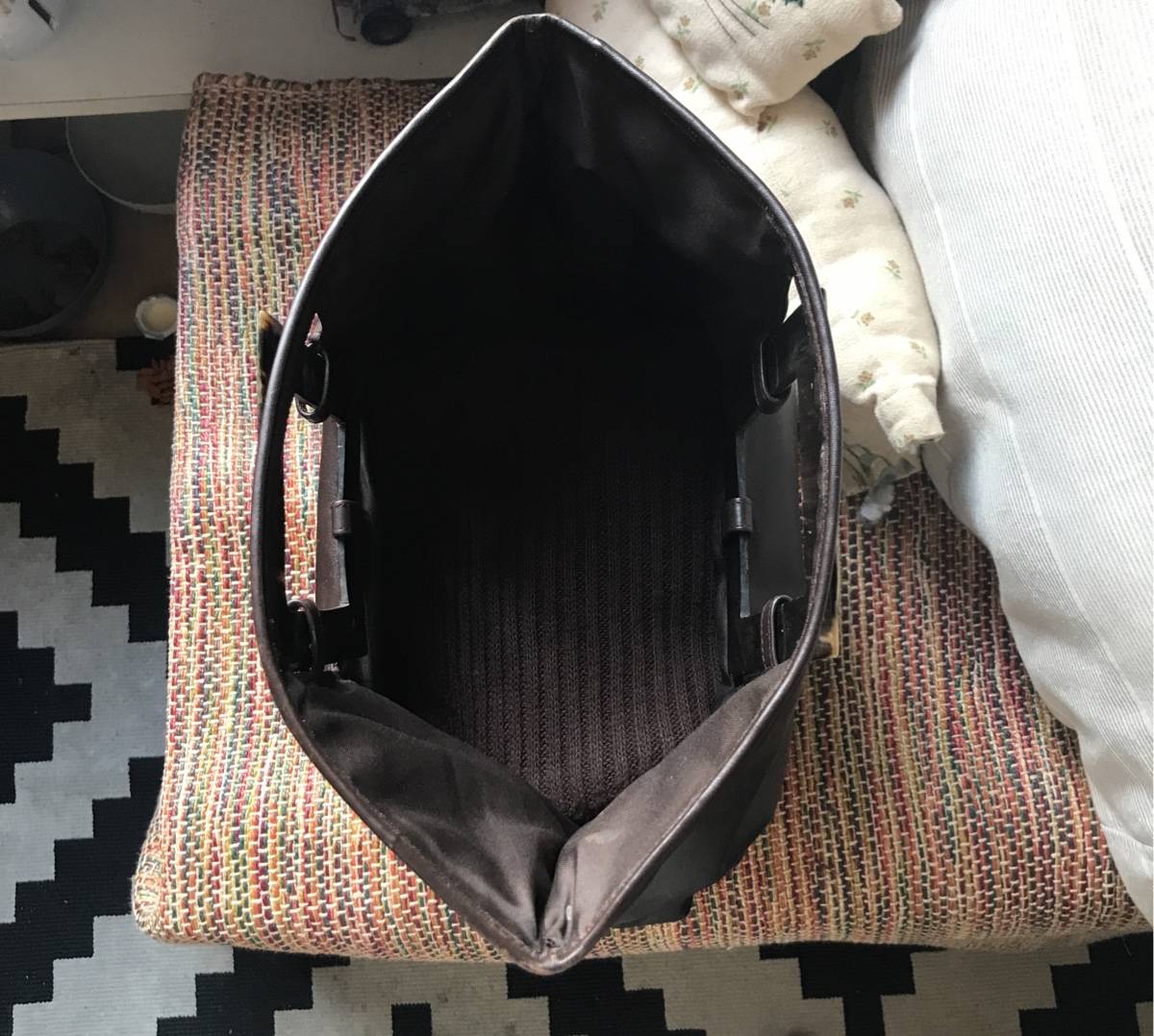Sac en cuir marron glacé