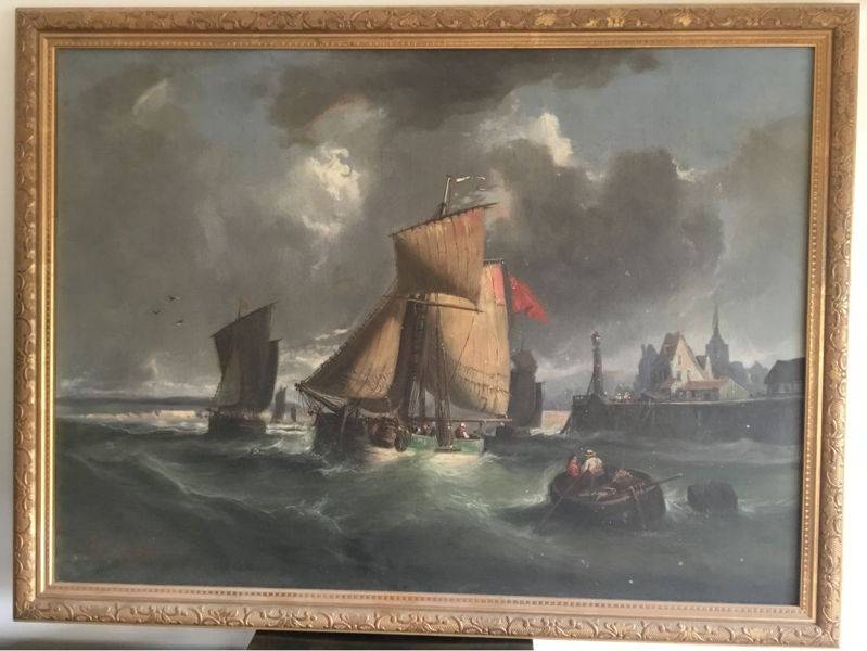 Belle marine à vendre signée Dickens (fin 19ème s.)