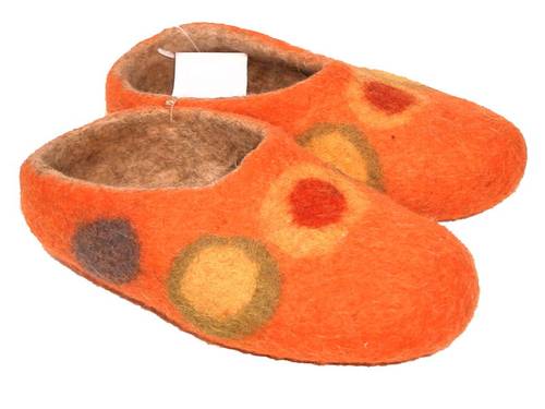 Chaussons Adulte T44 en Feutre Naturel du Kirghizstan Neufs
